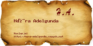 Héra Adelgunda névjegykártya